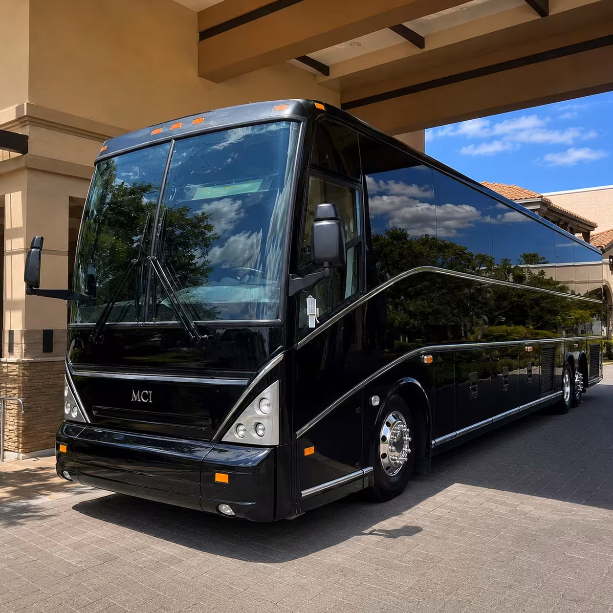 columbia charter bus rental exterior